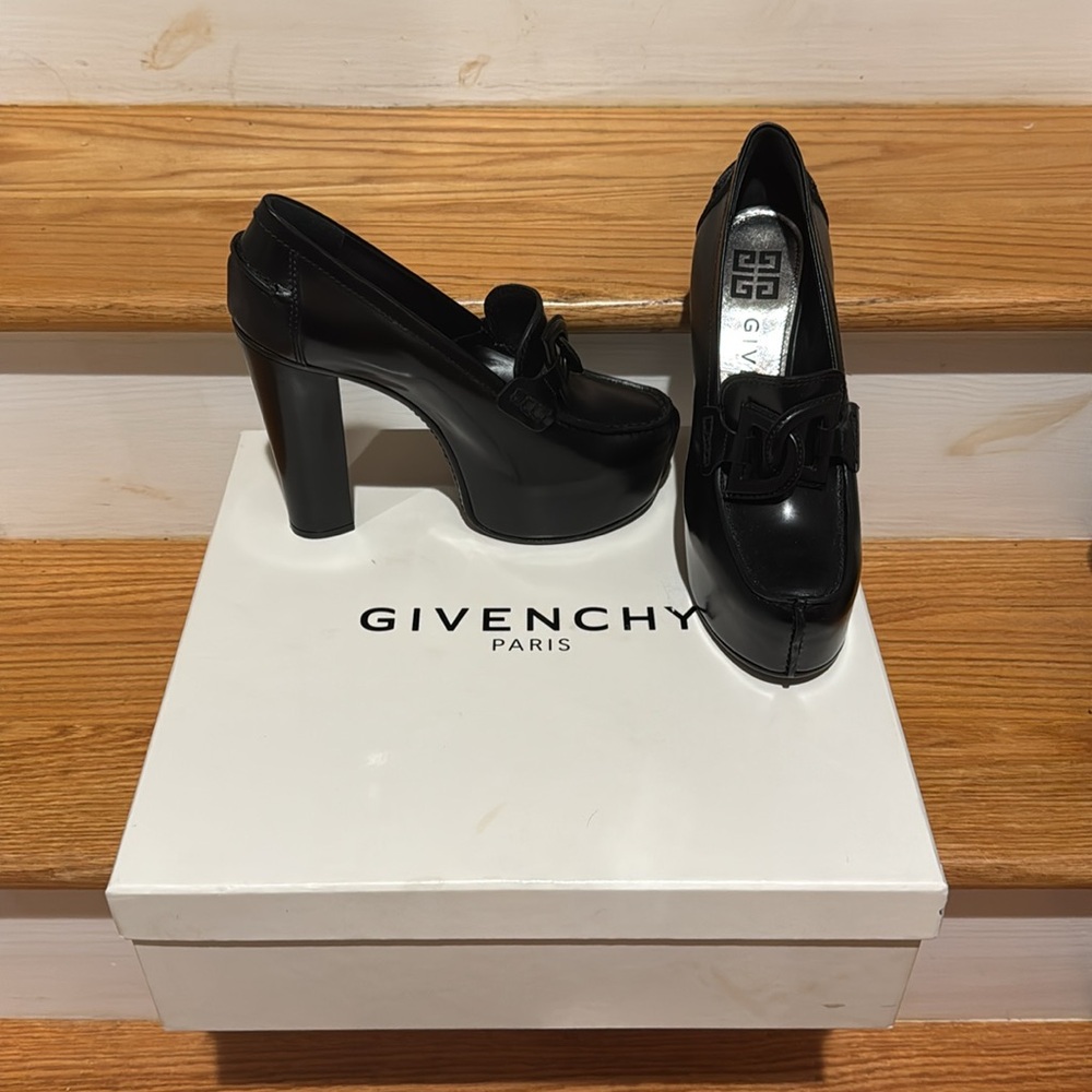 Givenchy black platform heels